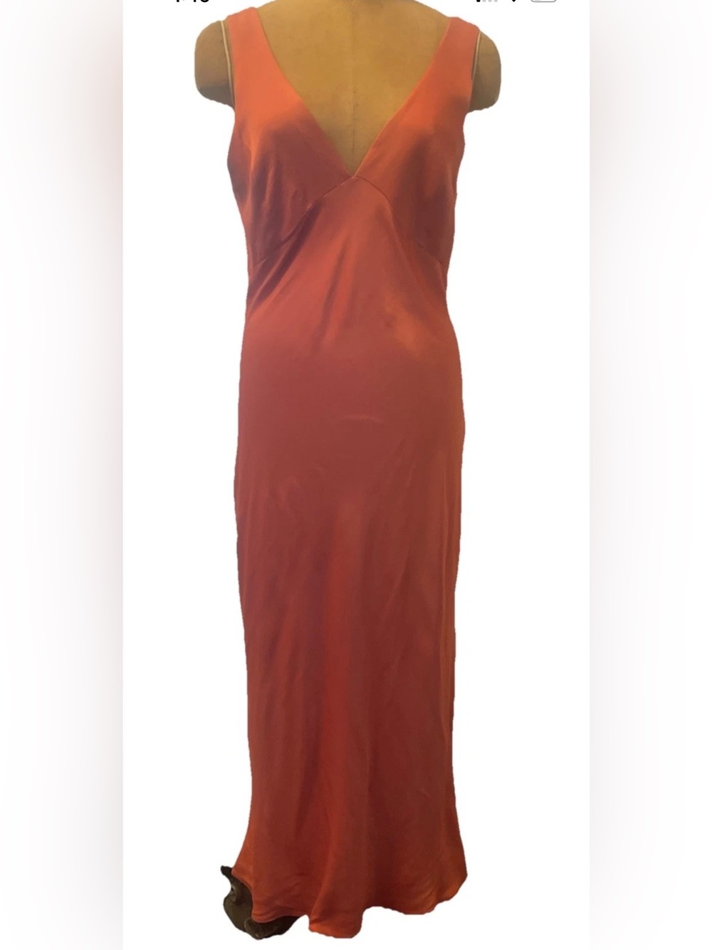 Park & Fifth Womens Fremont Dress Sunset Satin (Coral) Size Large NEW W TAGS